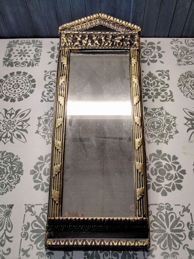 actualizacin del marco del espejo de plstico a papel, Marco de espejo original