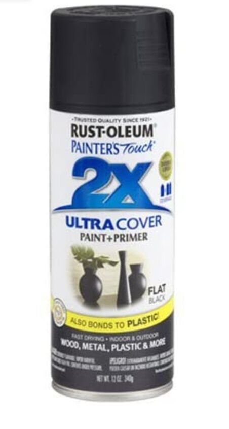 don t ditch your decor pieces, Rustoleum Flat Black Spray Paint