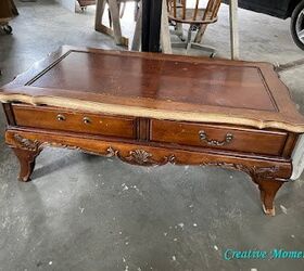 The gorgeous way she transformed this old, worn-out coffee table