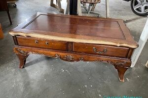 The gorgeous way she transformed this old, worn-out coffee table