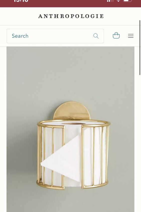 anthro toilet paper holder dupe, Anthropologie com