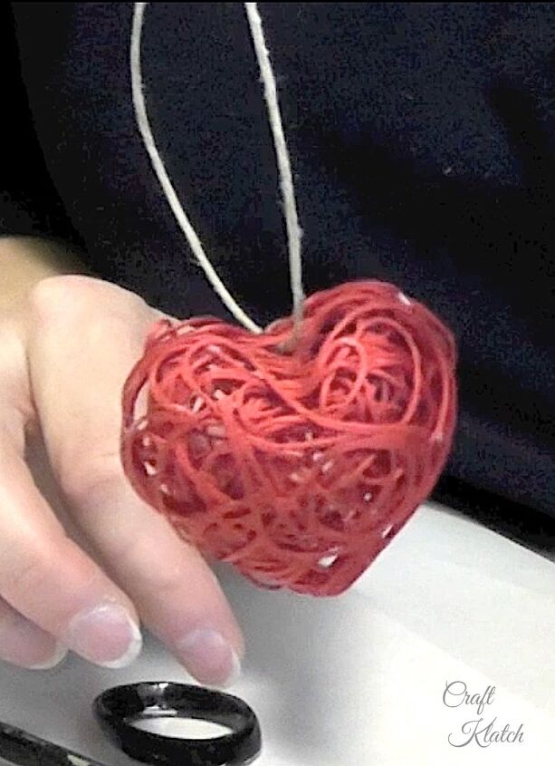 string art valentine s day string heart craft tutorial