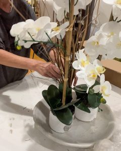 diy faux orchid arrangement