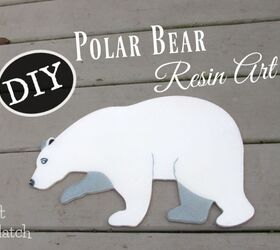  Como fazer arte de resina de urso polar DIY