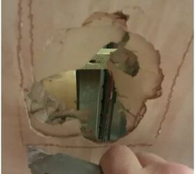 how to repair ceiling drywall cracks and holes, drywall hole