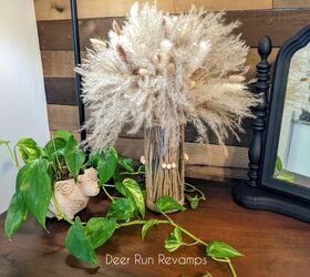 use twine wooden beads to transform a plain dollar tree glass vase, Updated vase