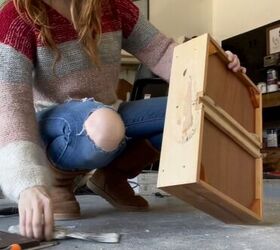 She took the drawer out of her nightstand for the quickest, $20 flip