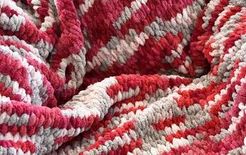  Como tricotar com os dedos com fio de laço + cobertor DIY