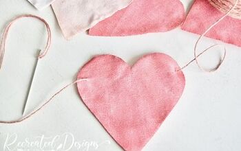 Convierte un poco de tela de desecho en una divertida guirnalda de San Valentín