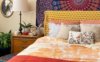 Cómo colocar los textiles en capas en un dormitorio boho para inquilinos