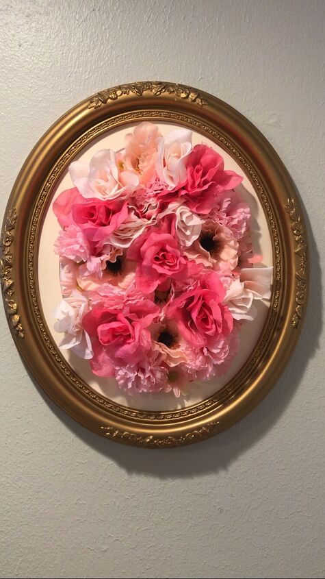 diy framed faux floral art