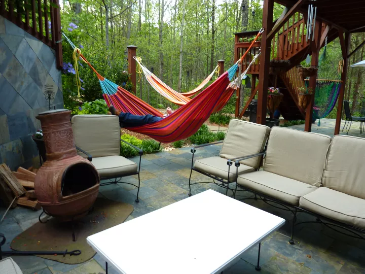 the 7 best hammocks for ultimate relaxation, Two hammocks on a patio Photo via Ana M