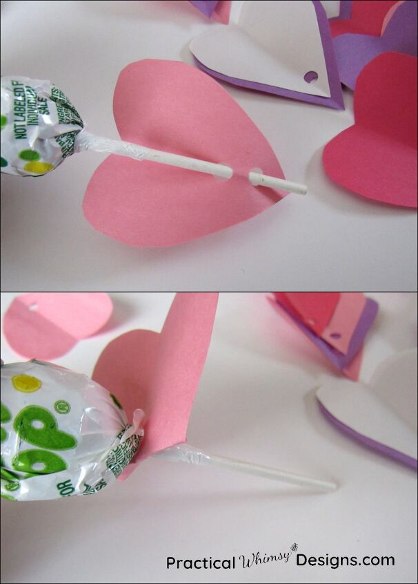 easy valentine s card flowers with suckers