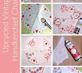 upcycled vintage handkerchief charger