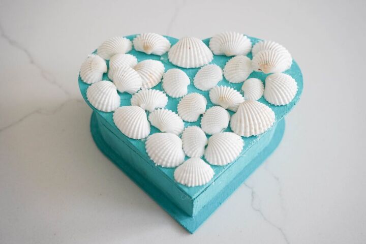 cmo hacer una caja de baratijas en forma de corazn de concha marina