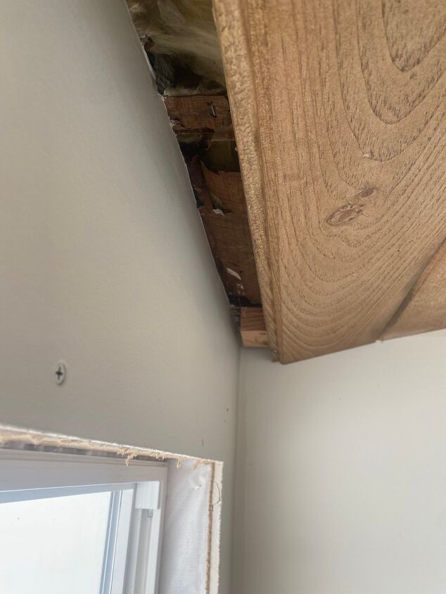 stained and planked ceiling diy how to