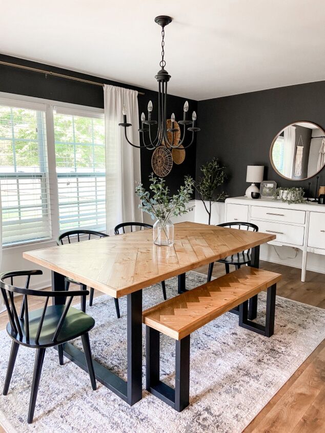Get the Look for Less: How to Build a Herringbone Dining Table | Hometalk