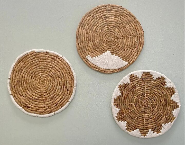 cheap DIY boho wall baskets