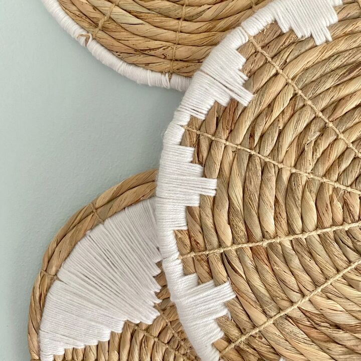 cheap DIY boho wall baskets