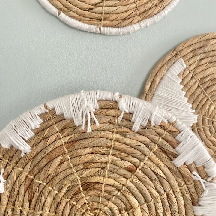 cheap DIY boho wall baskets