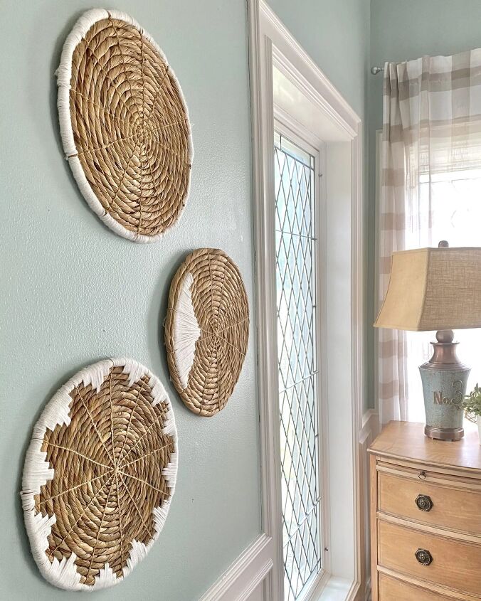 cheap DIY boho wall baskets