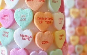 Árboles de caramelo con corazones de conversación para el día de San Valentín