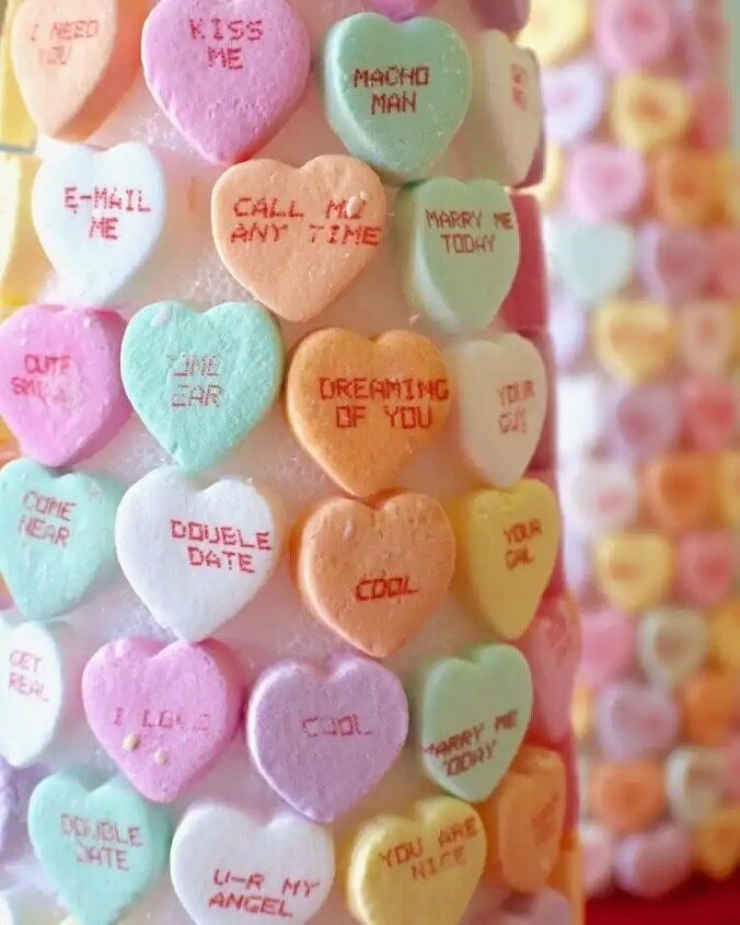 valentine s day diy conversation heart candy trees