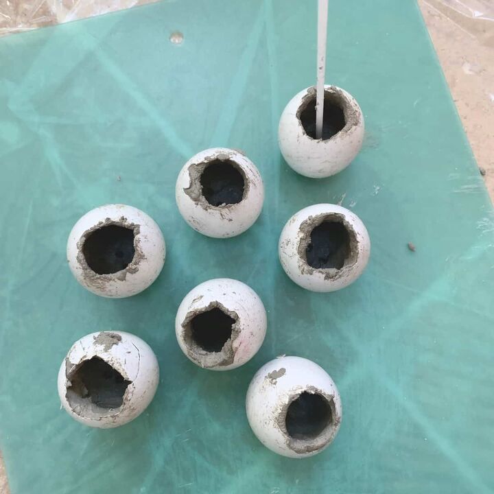 cement egg planters for easter