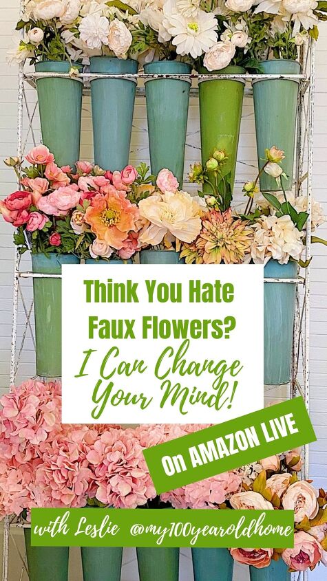 the forty five minute white wreath, On this broadcast I shared some of my favorite faux flowers and showed how to arrange them as well Click here