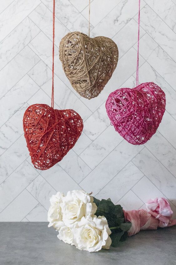 easy diy twine hearts for valentine s day