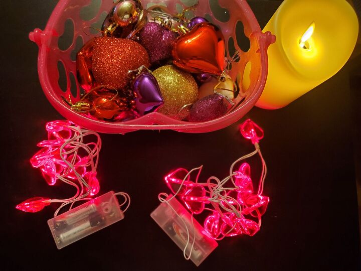 lanterna do dia dos namorados diy molduras de rvore de dlar, Luzes de cora o LED enfeites velas LED