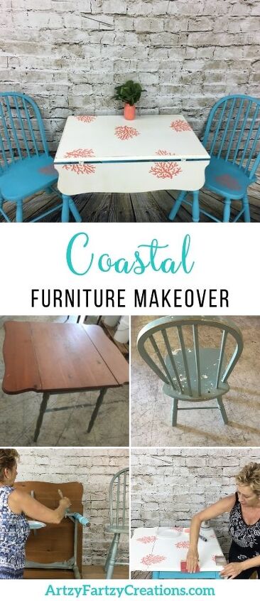 coastal table chair makeover