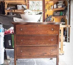 The unexpected place she put this revamped dresser (love it!)