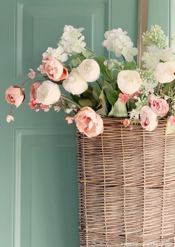 cesta de primavera diy para la puerta
