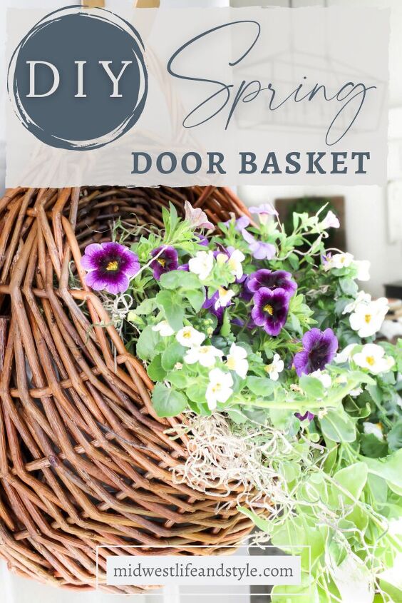 cesta de primavera diy para la puerta