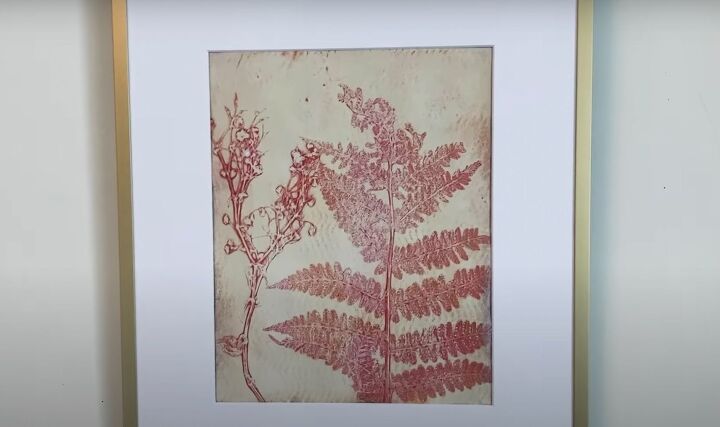 the surprisingly easy way to make your own botanical prints, Botanical print in a frame