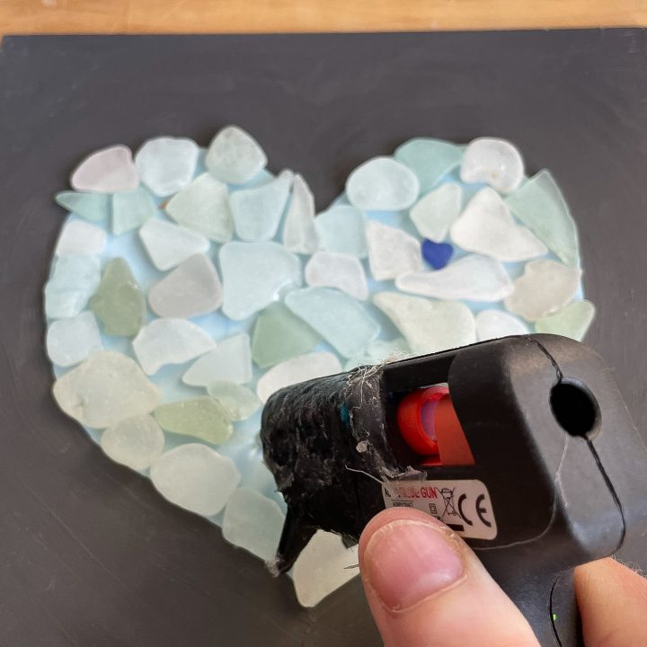 diy arte corazn de vidrio de mar