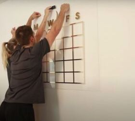get organized how to make a stunning diy acrylic calender, Hanging the DIY acrylic calendar