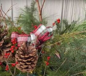 how to create this perfect pine and spruce outdoor winter planter idea, Winter planter designs