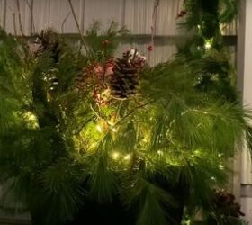 how to create this perfect pine and spruce outdoor winter planter idea, Winter planter box ideas