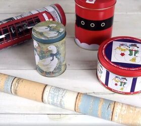 a step by step guide to decorating with upcycled cookie tins, How to upcycle cookie tins
