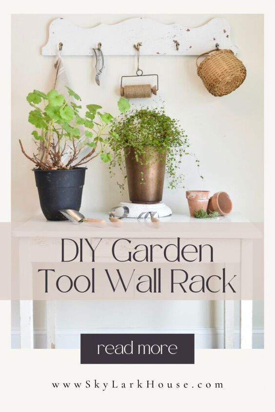 diy garden tool wall rack