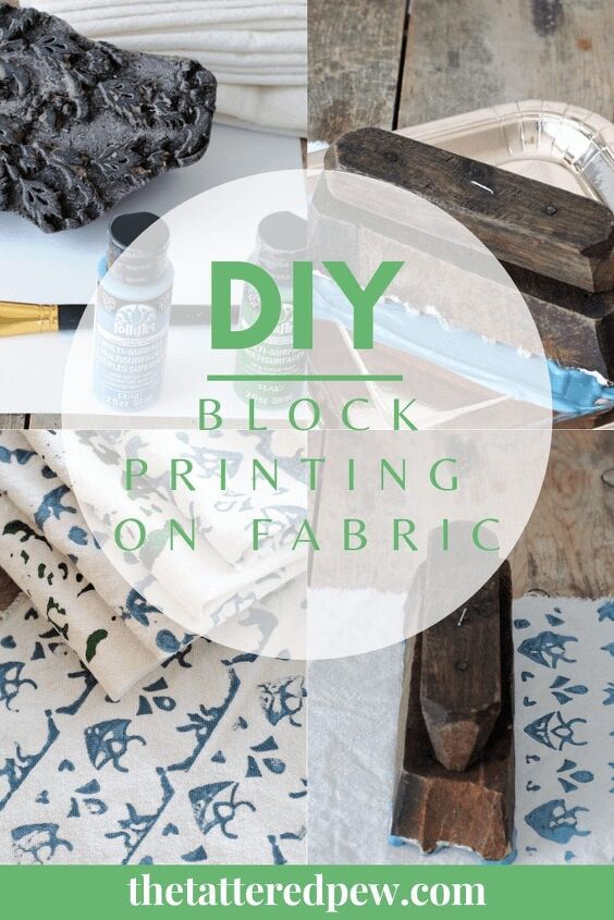 diy block printing on fabric