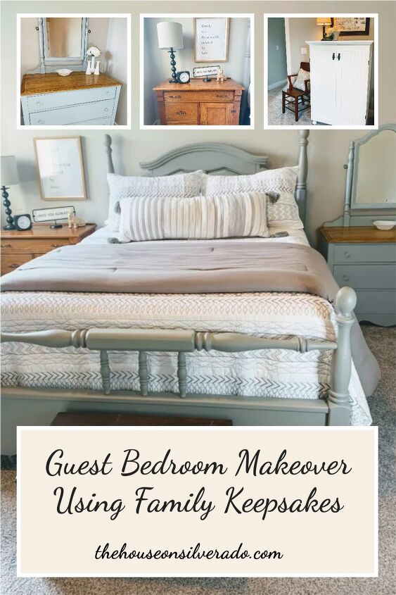 guest bedroom makeover using family keepsakes