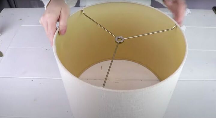 diy lampshade makeover how to create a glamorous lampshade, Thrift store lampshade