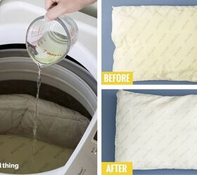this tip for washing yellowed pillows works shockingly well