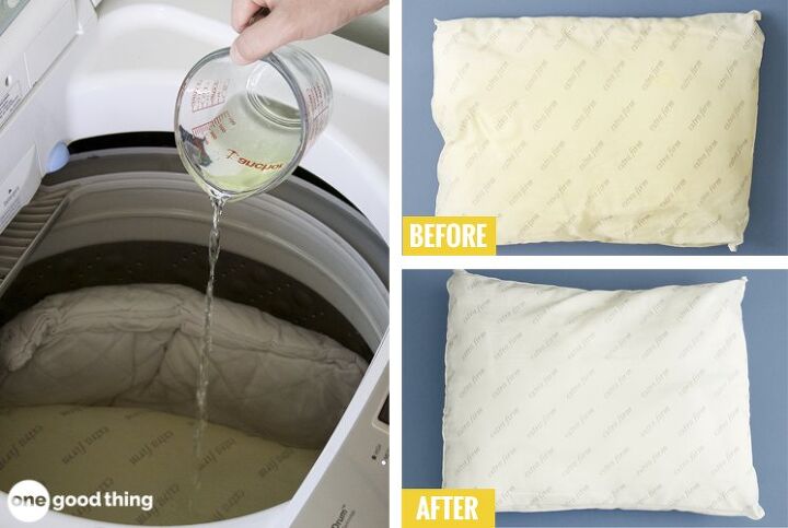 este truco para lavar almohadas amarillentas funciona sorprendentemente bien