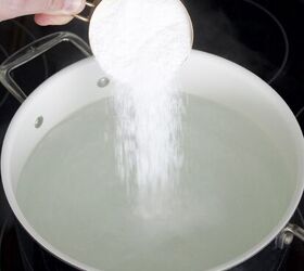 She boils laundry detergent and dishwasher detergent on her stovetop for this clever cleaning hack