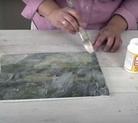 diy wall decor with a mod podge brushstroke technique