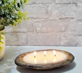 DIY IKEA Wood Bowl Candle - Anthropologie Inspired - Delicious And DIY